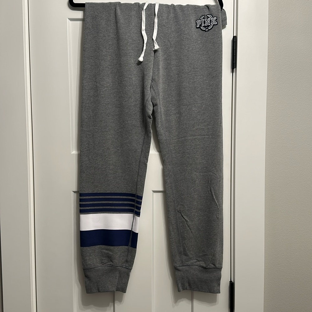 Pink gray joggers